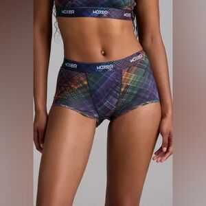 Woxer Women’s Bold Ultrasoft Boyshorts Plaid Print Stretchy Siñky Softness
